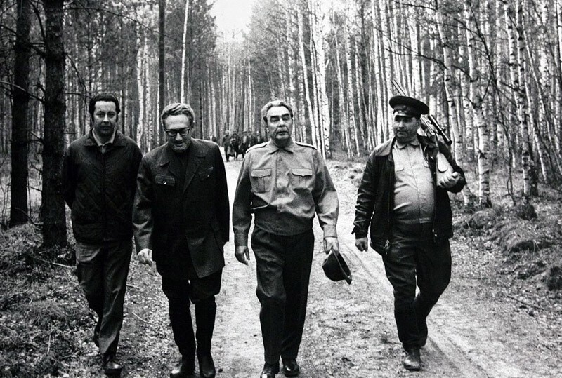 1974. Брежнев и Киссенджер на охоте