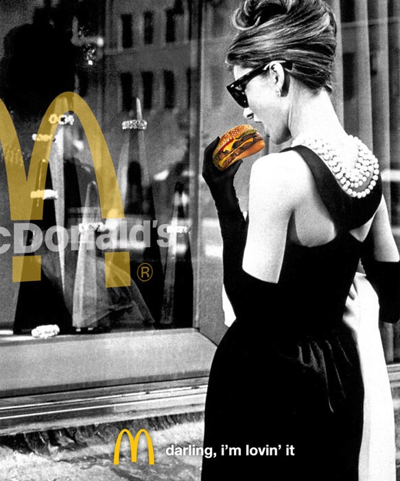 Одри Хепберн в рекламе McDonald’s.