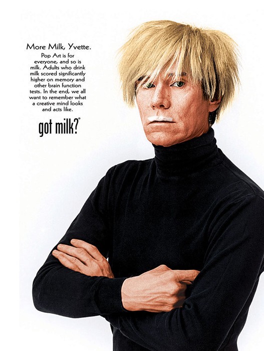 Энди Уорхол в социальной рекламе Got Milk?