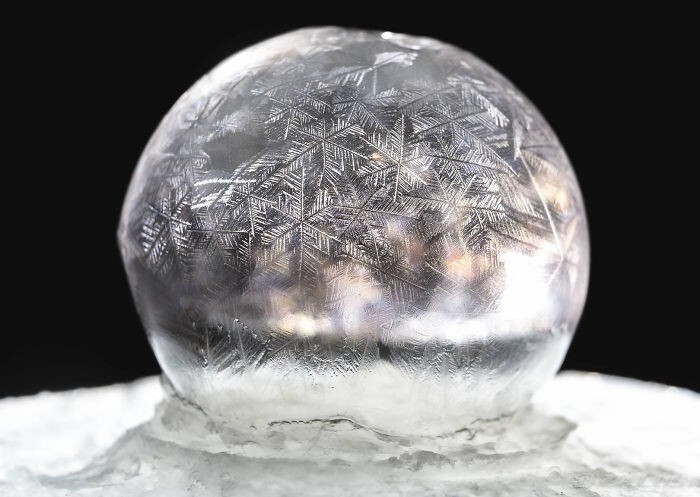 Мыльный пузырь при температуре -15 градусов Цельсия