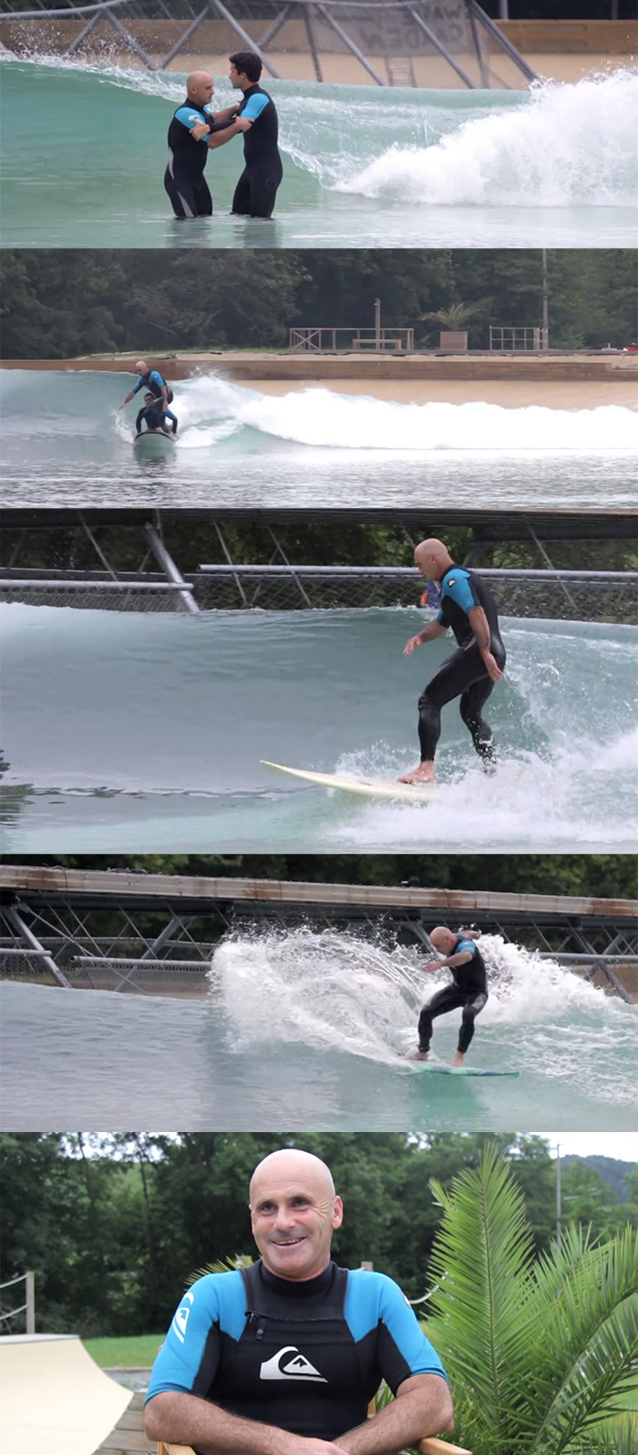 В водном парке Wavegarden Францесена демонстрирует, почему он навсегда останется отличным сёрфером.
