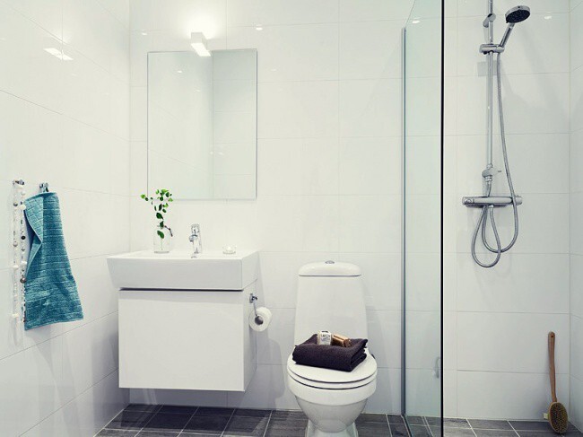 Лаконичный дизайн маленькой ванной