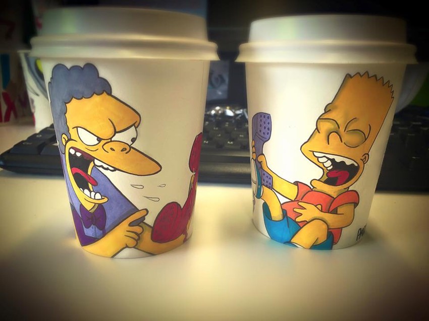 Симпсоны на стаканчиках