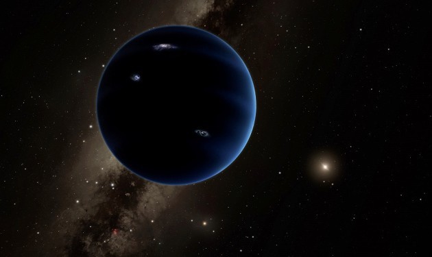 1. Вид  направленный в сторону (гипотетической) планеты Nine, расположенной за Солнцем