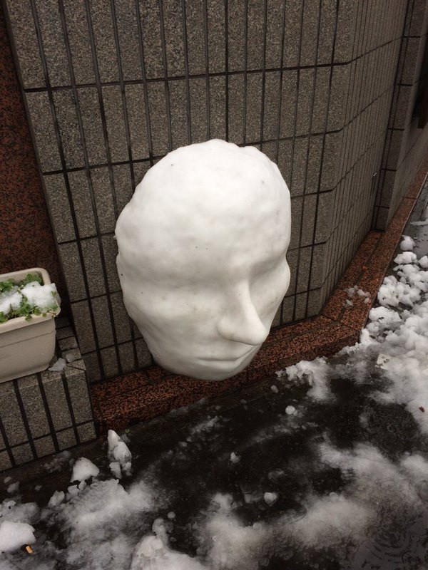 Лицо из снега 