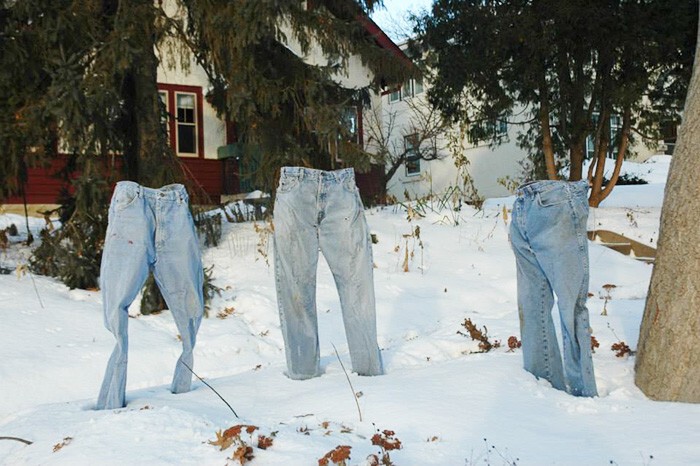 В Миннесоте так холодно, что даже штаны колом стоят