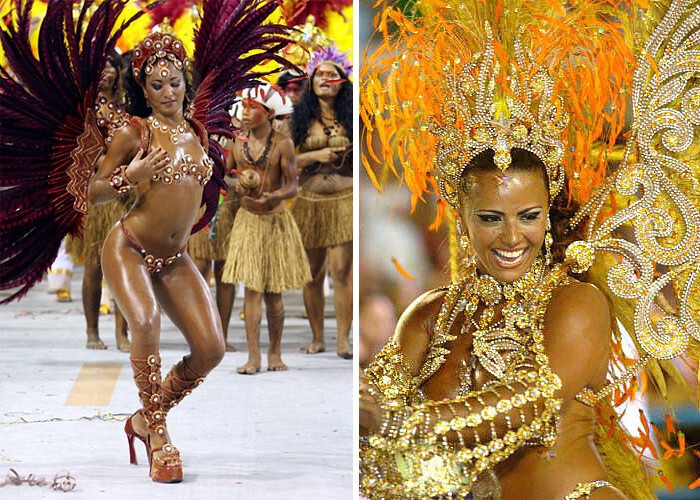 Знойные бразильянки на карнавале в Рио-де-Жанейро: устоять невозможно
