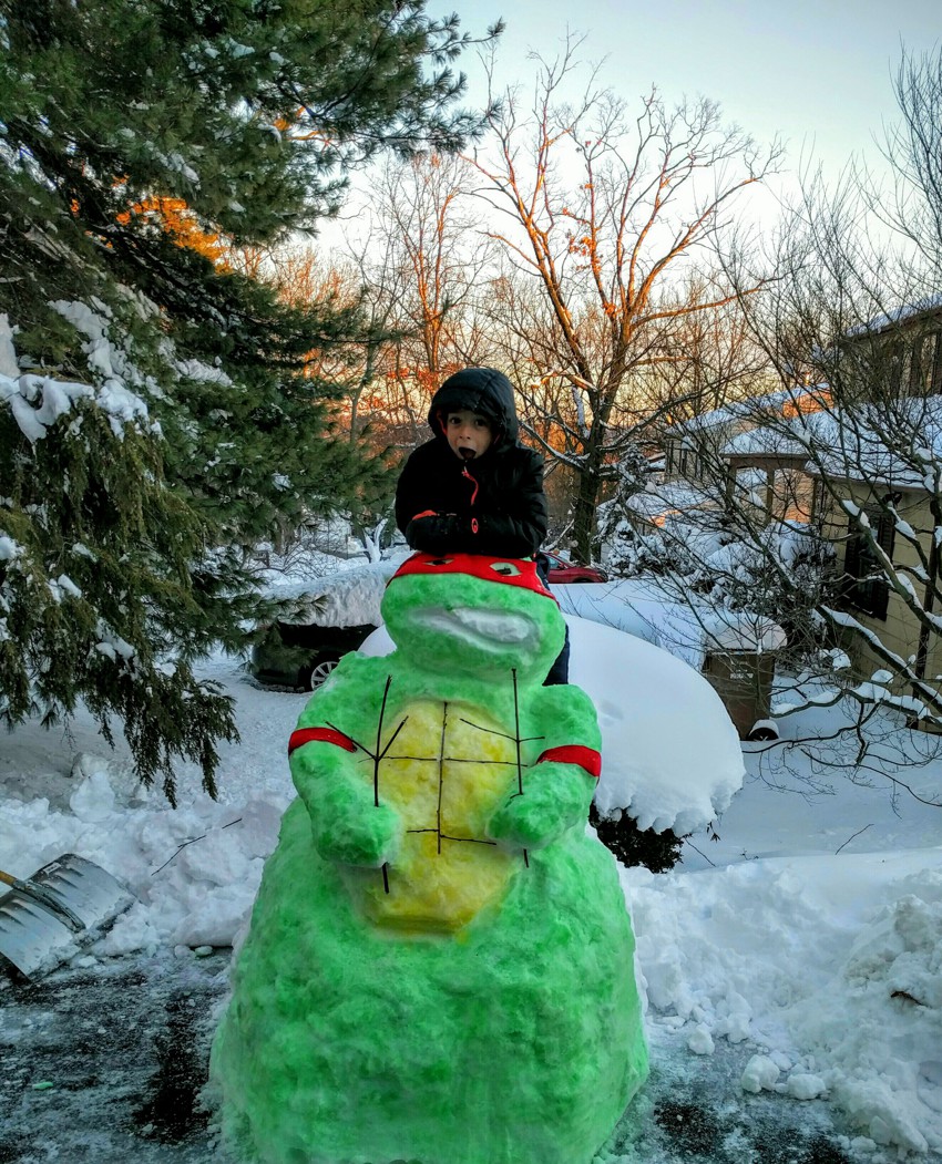 Снежный черепашка-ниндзя 