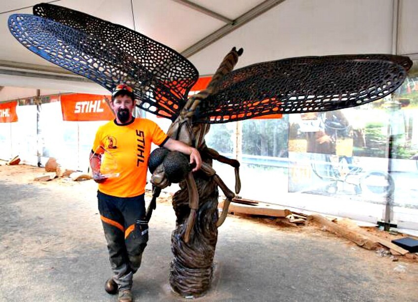 Австралийский скульптор вырезал Volkswagen из дерева
