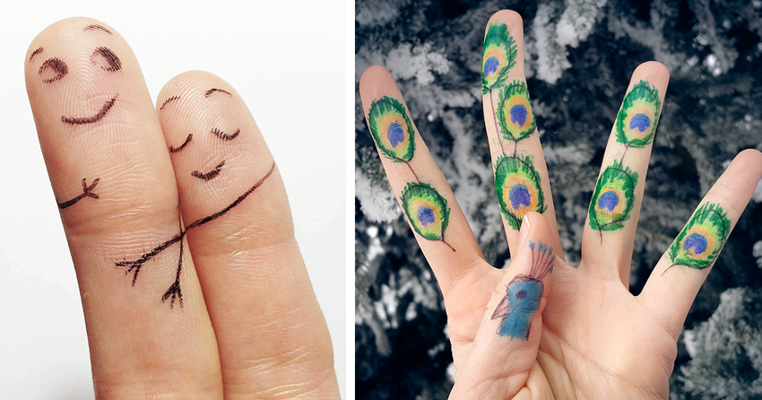 Смешные рожицы на пальцах: новое увлечение пользователей Интернета