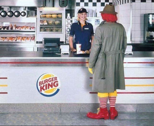 Рональд Макдональд в Burger King.