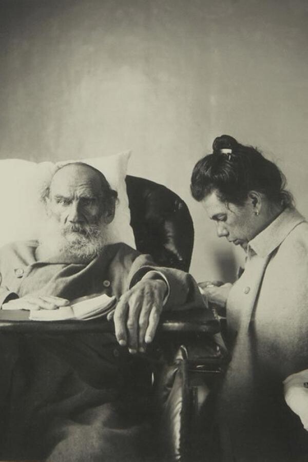 Лев Николаевич Толстой с дочерью Татьяной