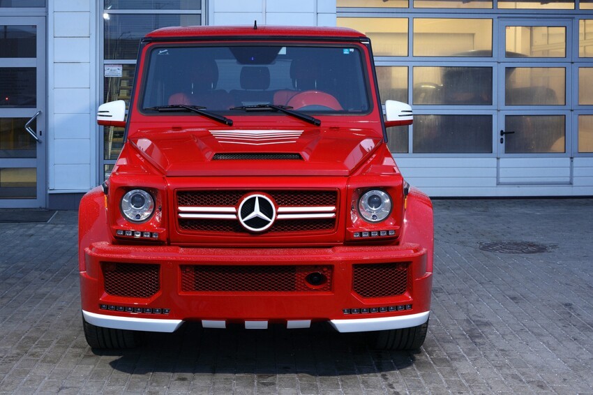 Тюнинг Mercedes-Benz G-класс в стиле пожарного автомобиля