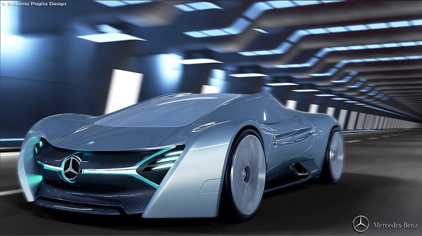 Суперкар называется Mercedes-Benz ELK и разработан в двух версиях: оригинальной и гоночной.