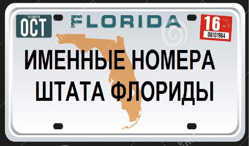 Автомобильные "именные" номера Флориды