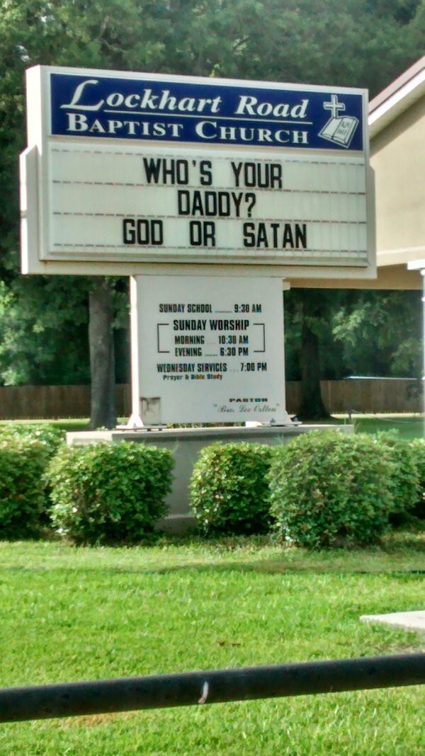 9. "Кто твой папочка – Бог или Сатана?"
