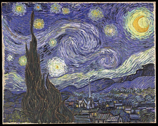 Винсент ван Гог «Звёздная ночь» 1889.
