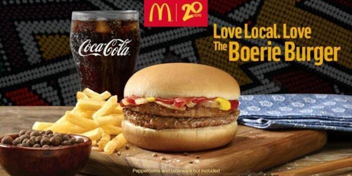 ЮАР — два чизбургера в Макдональдс