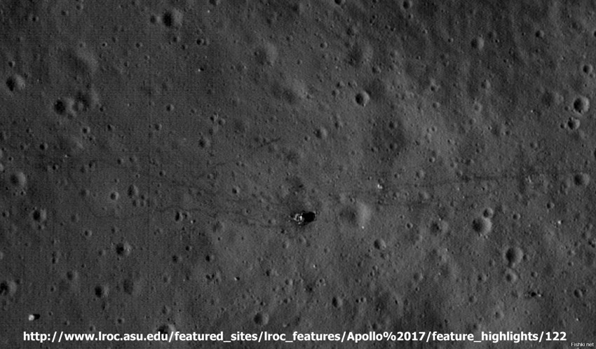 А тем временем европейский лунный зонд LRO с высоты 44 километра сфотографиро...