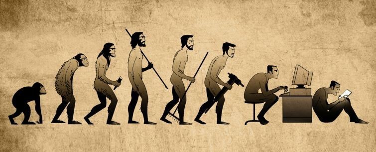 20 сатирических иллюстраций на тему эволюции 