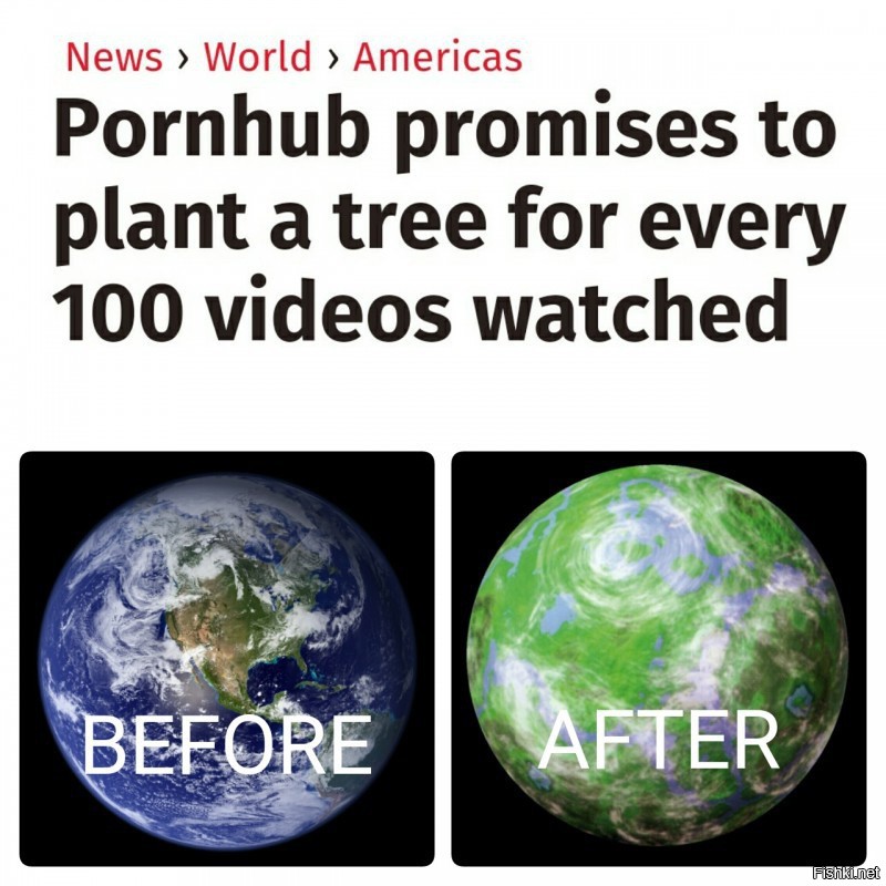 Порнхаб обещает садить одно дерево за каждые  100 просмотренных видео