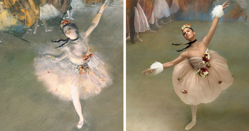 Балерина воссоздает полотна Эдгара Дега