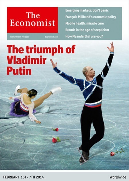 Подборка фотографий В.В. Путина на обложках западных журналов