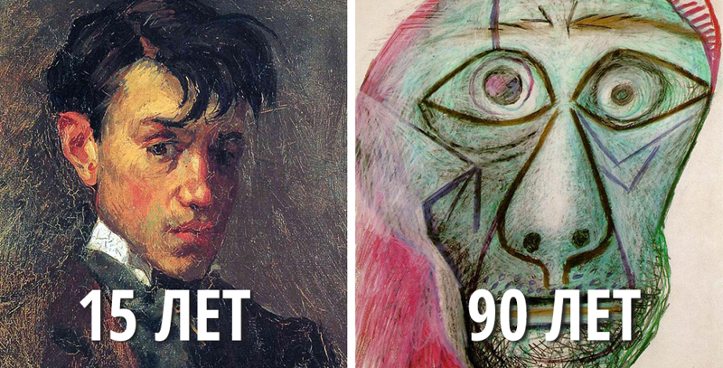 Как менялись с годами автопортреты Пикассо 