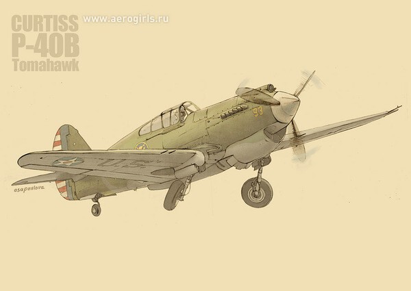 Пин-ап девушки в форме и авторские рисунки самолётов Второй Мировой