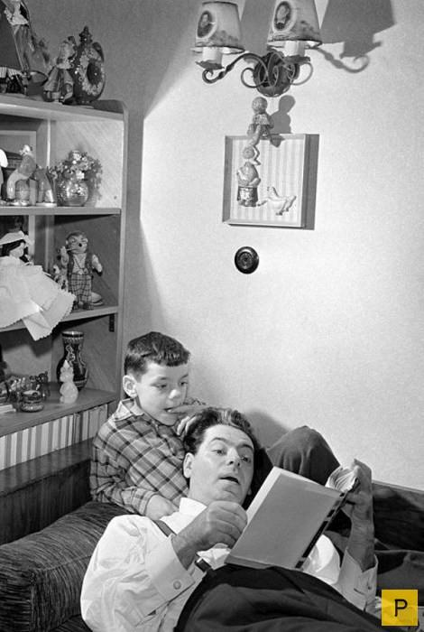 Аркадий Райкин с сыном Константином. 1957 год