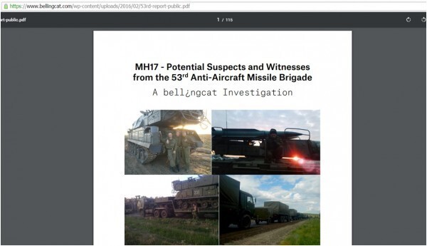 Отчет Bellingcat о сбитом над Украиной МН-17 