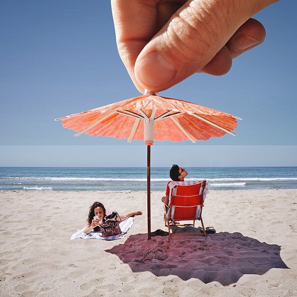 19. Зонтик для коктейля + пляжный зонт