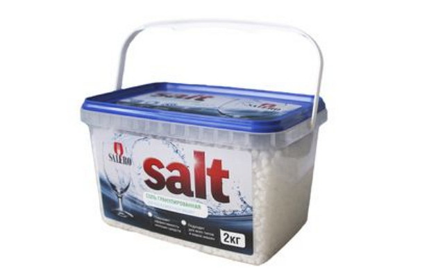 Вот у "Мозырьсоли" есть два вида соли для умягчения, а именно: "Гранулированная соль для посудомоечных машин" 