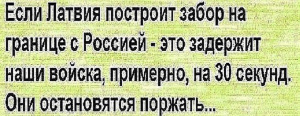 Латвия спрячется от России за трехметровым забором