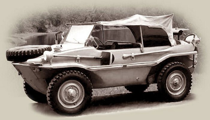 Автомобиль-амфибия - Volkswagen «Type 166» (Schwimmwagen) 