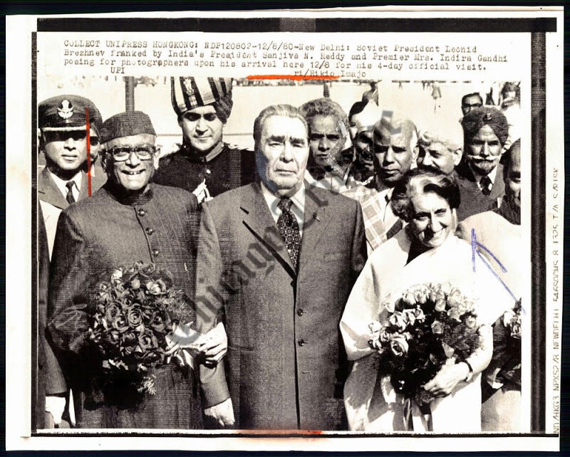 8 декабря 1980 года. С премьер министром Индирой Ганди во время официального визита в Индию.