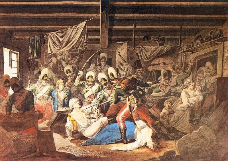 4.   Резня в Праге.(художник Орловский 1810 год)