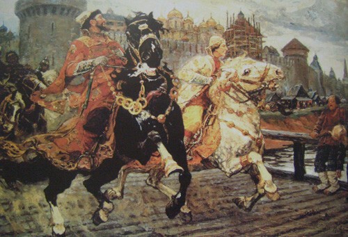 Иван Иванович (1554-1581 гг.)  Авилов М.И. "Царевич Иван на прогулке".