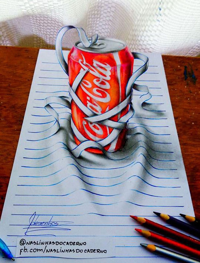 Искажённая реальность: юный художник рисует фантастические 3D-рисунки