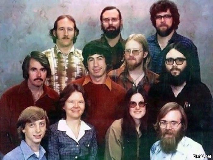 Заря компании Майкрософт, все сотрудники на одном фото