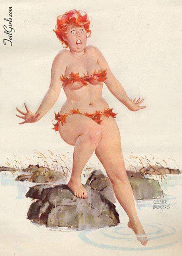 50 винтажных пин-ап иллюстраций о неунывающей Хильде от художника Дуэйна Брайерса