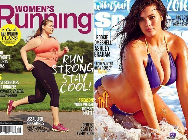 Это не первый раз, когда Women’s Running помещает на обложку модель плюс-сайз. И Sports Illustrated недавно последовал его примеру 