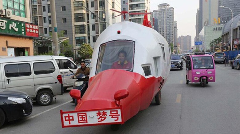 Китайский изобретатель собрал сомоходный вертолет
