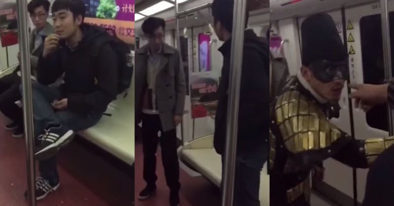 Как в китайском метро борятся с гопниками 