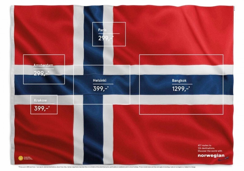 Реклама "Норвежских авиалиний"
