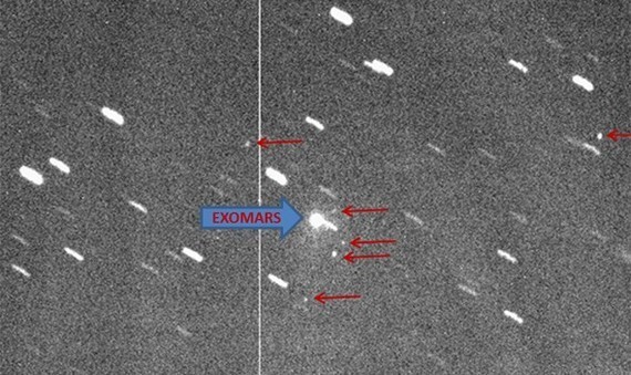 ExoMars сопровождает группа неизвестных объектов