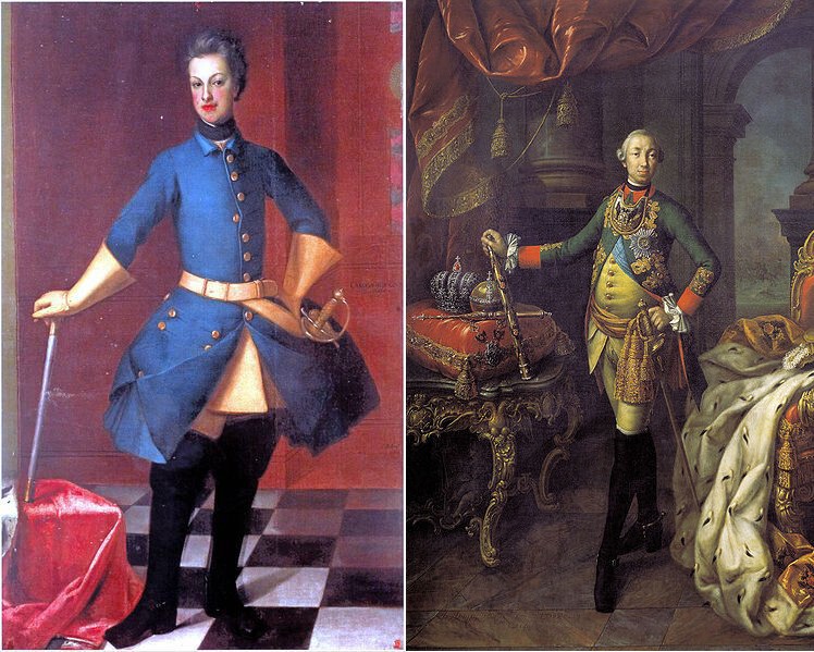 Карл Фридрих Гольштейн-Готторпский (слева) и его сын Карл Питер Ульрих Гольштейн-