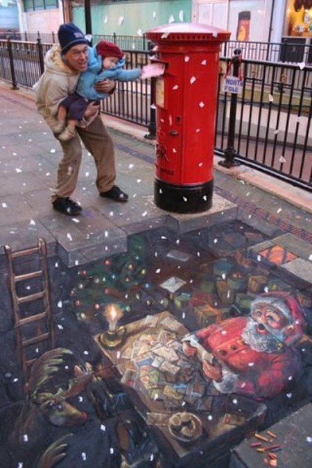 30 объемных рисунков на тротуарах, которые взорвут вам мозг