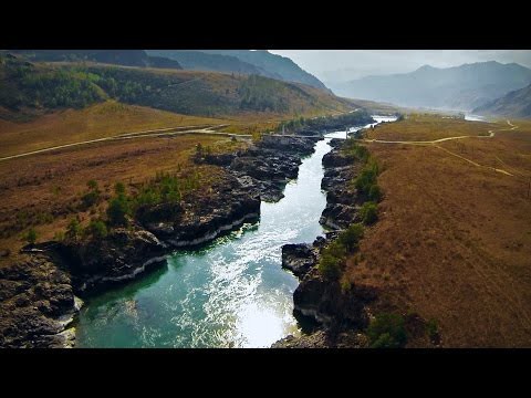 Горный Алтай. Красоты долины реки Катунь с высоты 