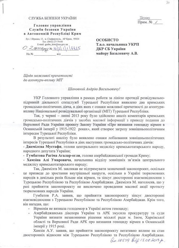 Рассекреченные документы: Джемилев оказался турецким агентом